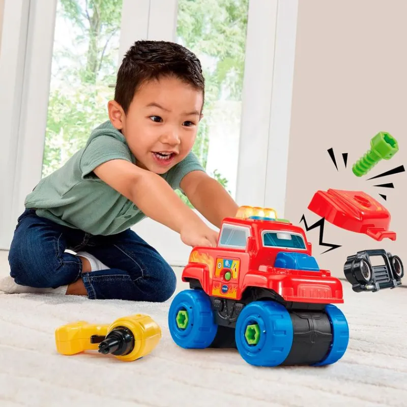 VTECH Vehículo Monster Truck Repara y Construye- Primera Infancia Y Preescolar