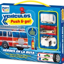 DRIM DISCOUNT Vehículo Puxh & Go Héroes en Ruta- Vehículos, Trenes Y Parkings