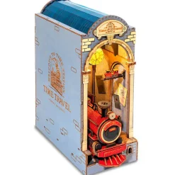 MADNESS TOYS Juegos De Construcción|Puzzles Y Construcciones|Viaje en el Tiempo Maqueta Madera Book Nook Sujetalibros