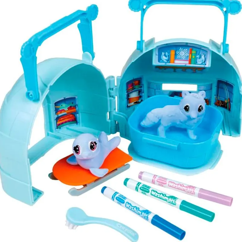 CRAYOLA Manualidades|Washimals Aventuras Polares Casita Iglú