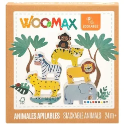 COLOR BABY Juegos De Madera|Womax Zookabee Torre de Madera Animales