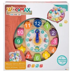 COLOR BABY Woomax Reloj de Actividades- Juegos De Madera
