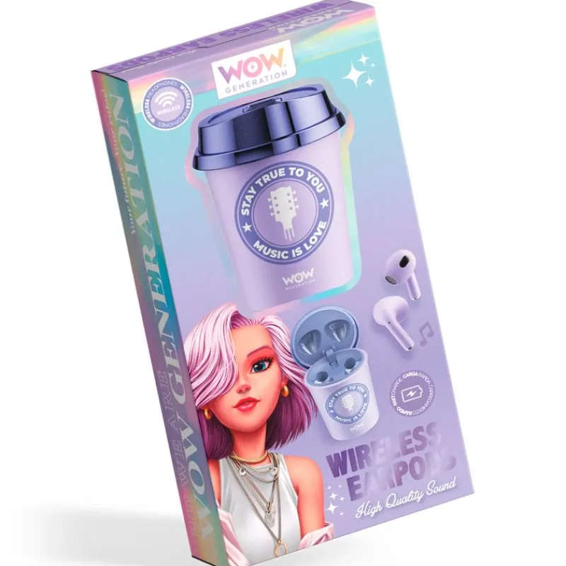 KIDS EUROSWAN Electrónicos|WOW Generation Auriculares inalambricos Vaso STD