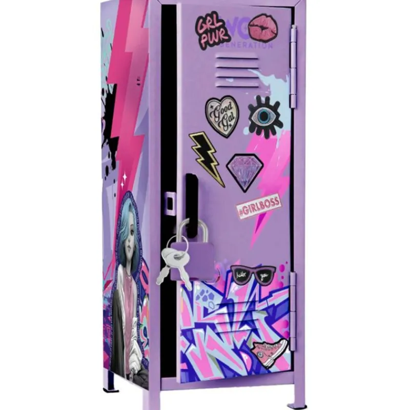 KIDS EUROSWAN WOW Generation Taquilla Metálica con Imanes y Stickers- Manualidades