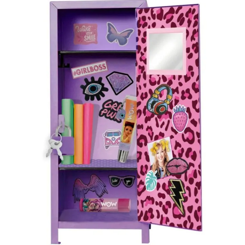 KIDS EUROSWAN WOW Generation Taquilla Metálica con Imanes y Stickers- Manualidades