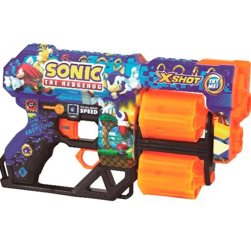 ZURU X Shot Skins Sonic Lanzador- Juegos Y Juguetes De Imitación