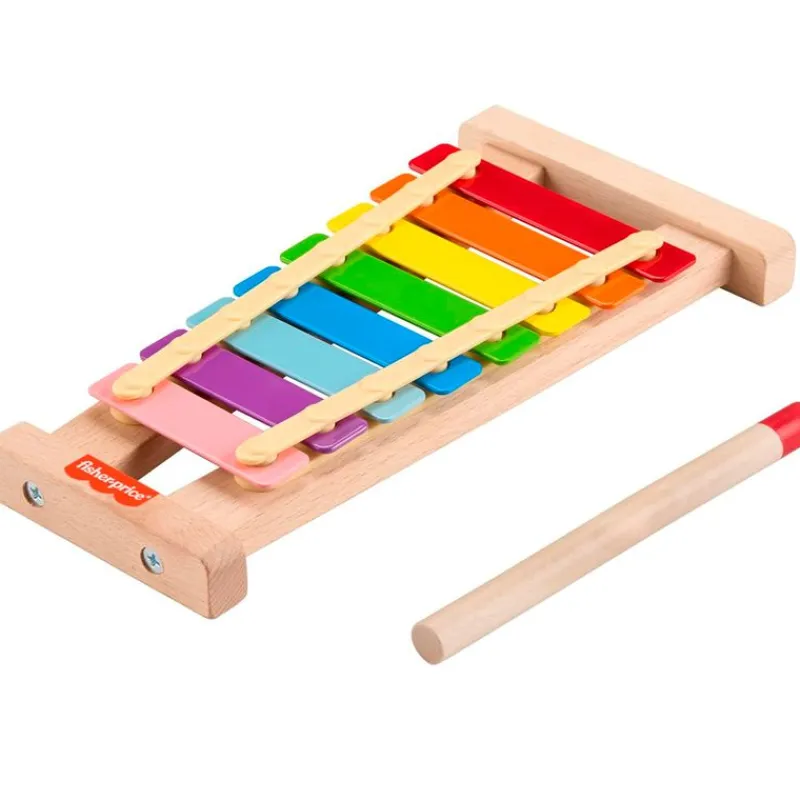 FISHER PRICE Xilófono de Madera Montessori- Juegos De Madera|Instrumentos Musicales