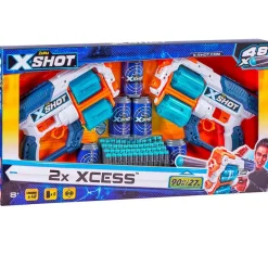 ZURU XSHOT Xcess Pack Doble Pistolas- Juegos Y Juguetes De Imitación